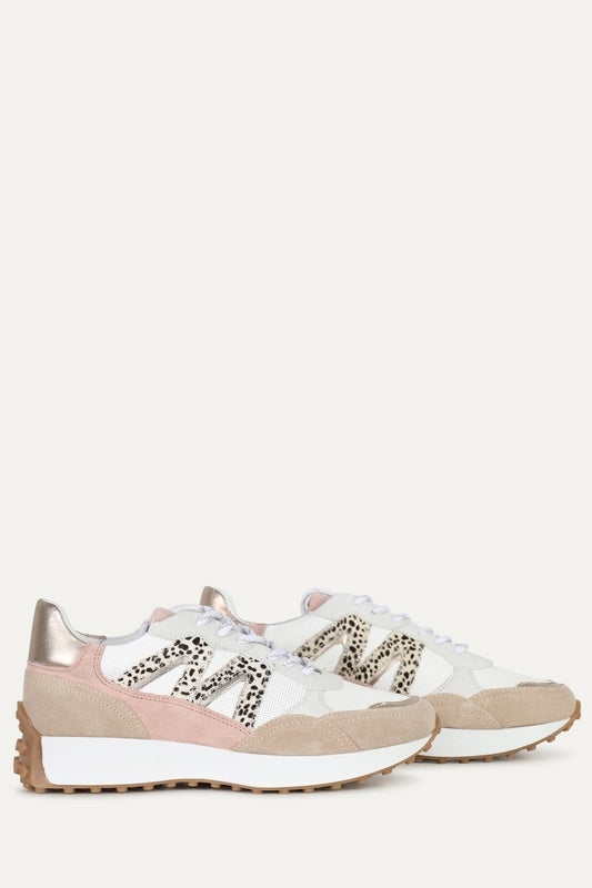 Dames sneakers print beige wit 36 37 38 39 40 41 42