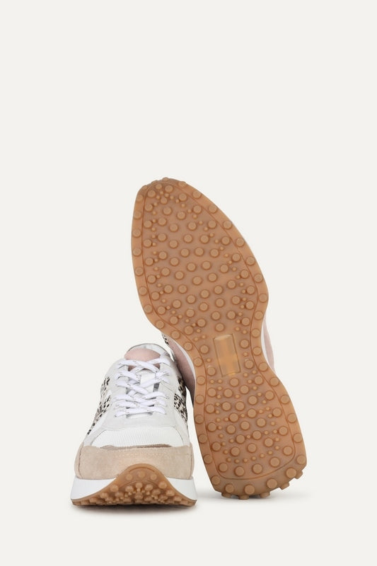 Dames sneakers print beige wit 36 37 38 39 40 41 42