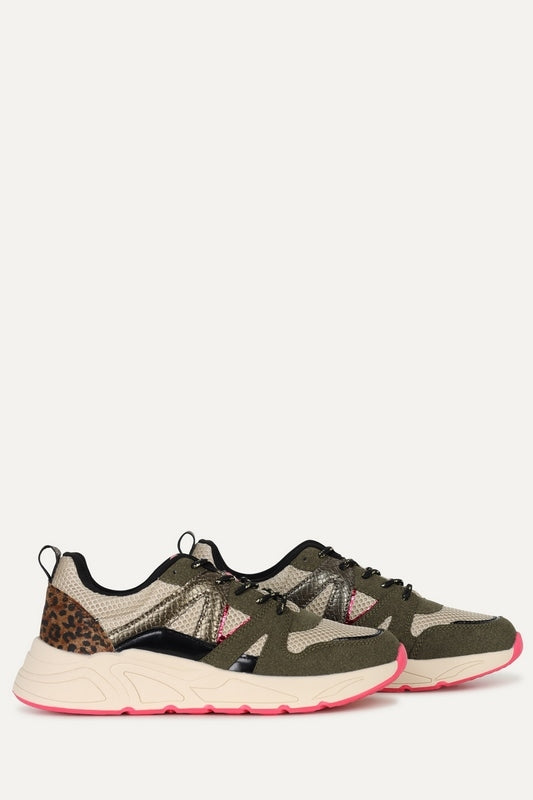 Dames sneakers print legergroen 36 37 38 39 40 41 42