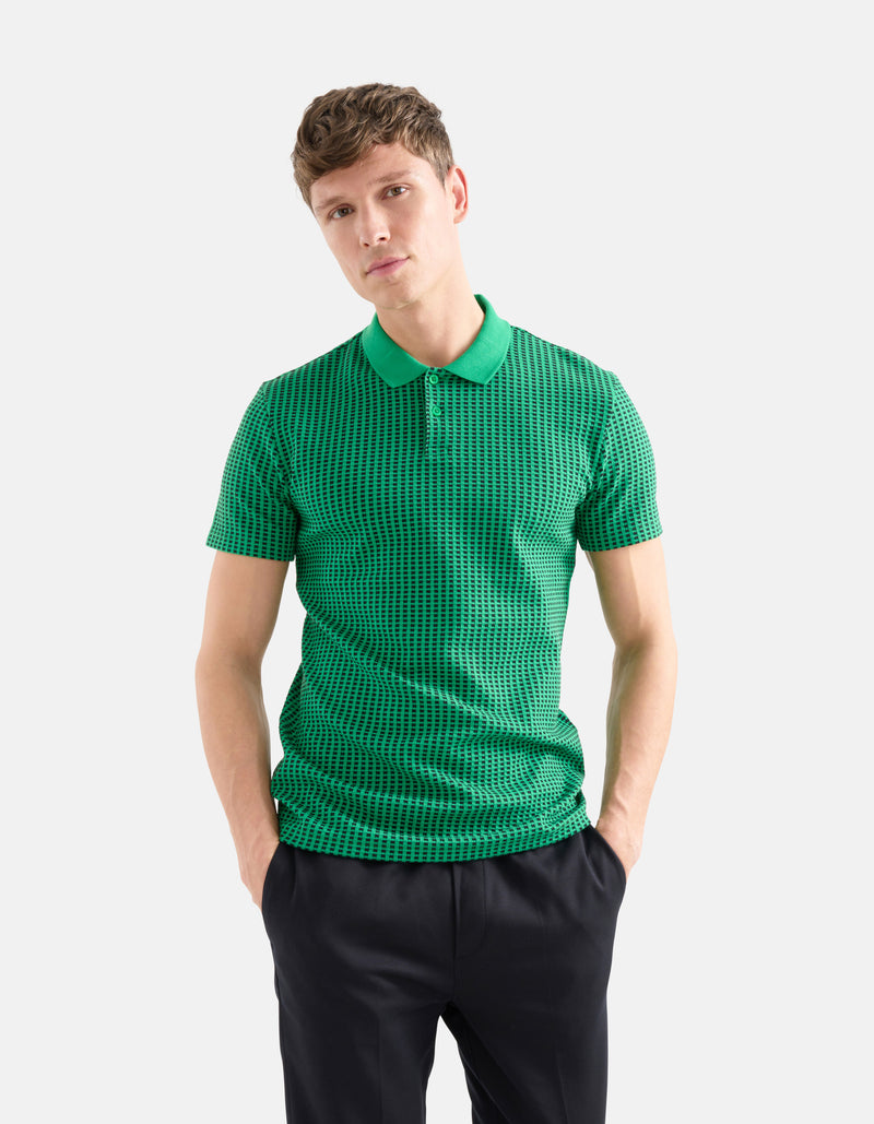 Heren poloshirt patroon zand oliefgroen grijs groen s m l xl xxl xxxl