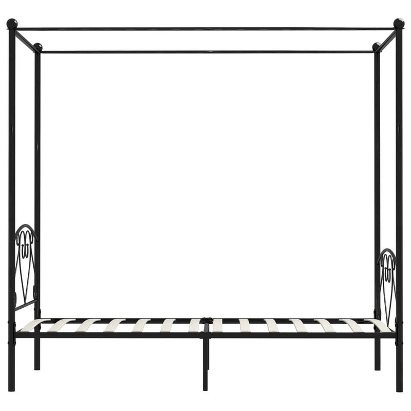 Estructura de cama cama individual metal negro 90x200