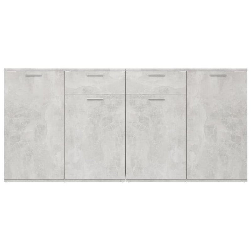 Aparador de pared rural marrón claro blanco gris bastón Ancho 160 cm Fondo 36 cm Alto 75 cm