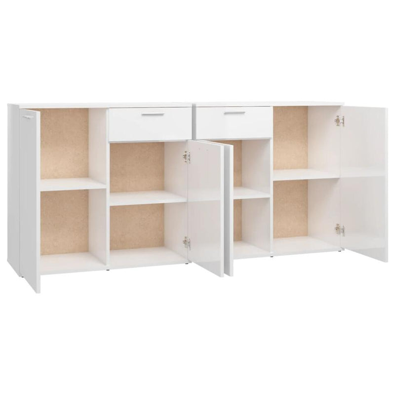 Dressoir wandmeubel landelijk lichtbruin wit baton grijs Breedte 160 cm Diepte 36 cm Hoogte 75 cm