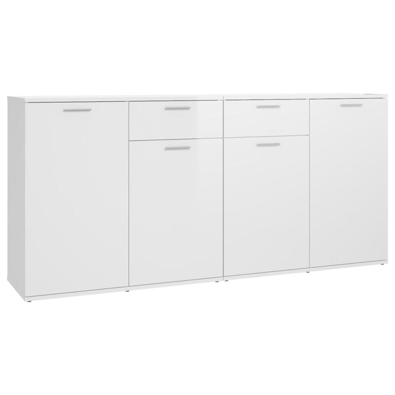 Dressoir wandmeubel landelijk lichtbruin wit baton grijs Breedte 160 cm Diepte 36 cm Hoogte 75 cm