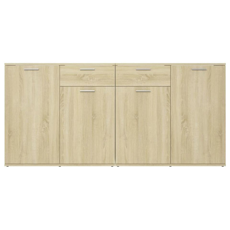 Dressoir wandmeubel landelijk lichtbruin wit baton grijs Breedte 160 cm Diepte 36 cm Hoogte 75 cm