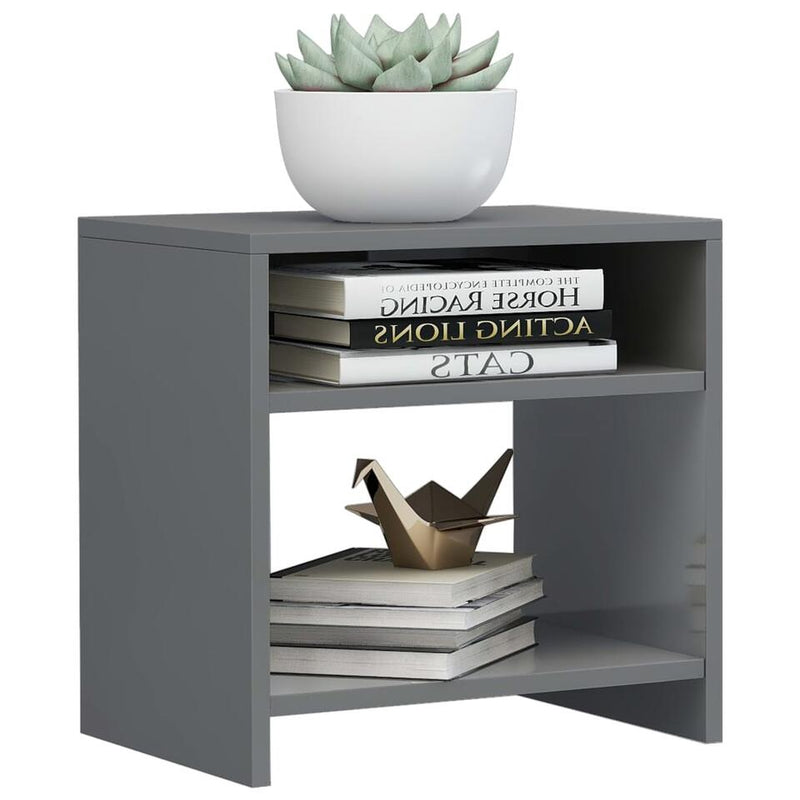 Mesita de noche mueble de dormitorio moderno gris oscuro hormigón gris Ancho 40 cm Fondo 30 cm Alto 40 cm