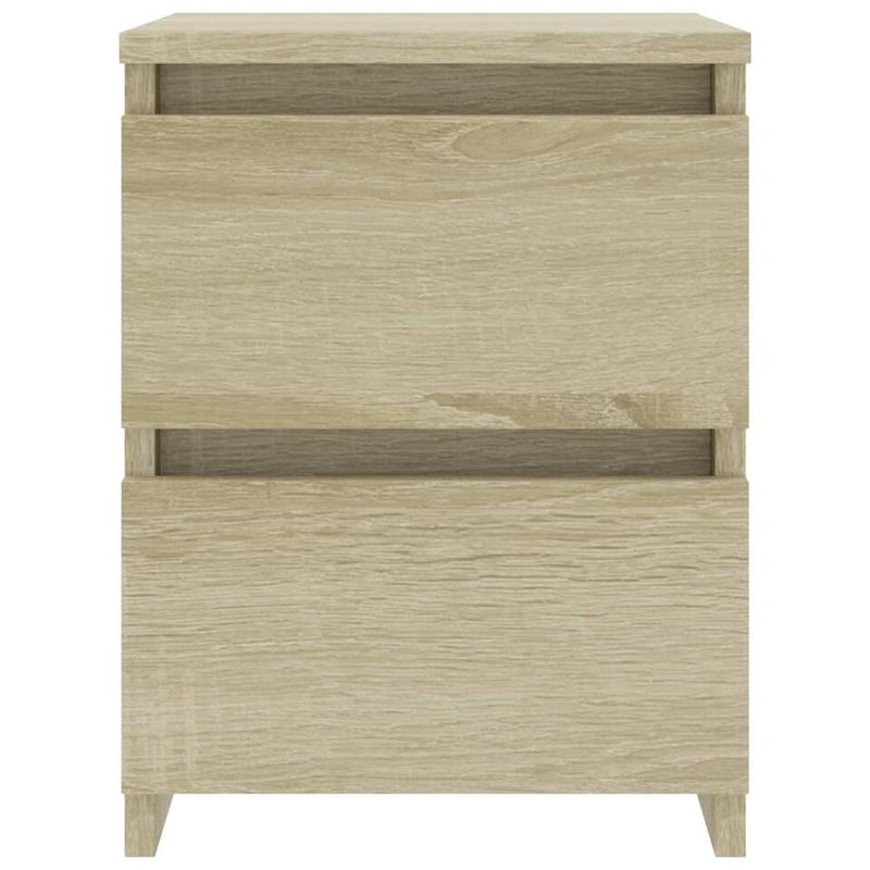 Mesita de noche mueble de dormitorio marrón claro gris Ancho 30 cm Fondo 30 cm Alto 40 cm