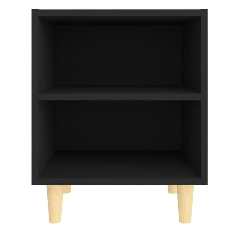 Mesita de noche mueble dormitorio negro Ancho 40 cm Fondo 30 cm Alto 50 cm