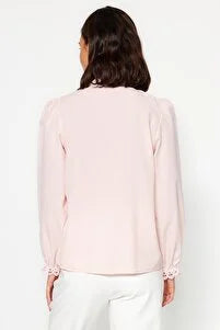 Dames blouse roze lichtblauw mintgroen wit zwart lichtroze lichtgeel xxs xs s m