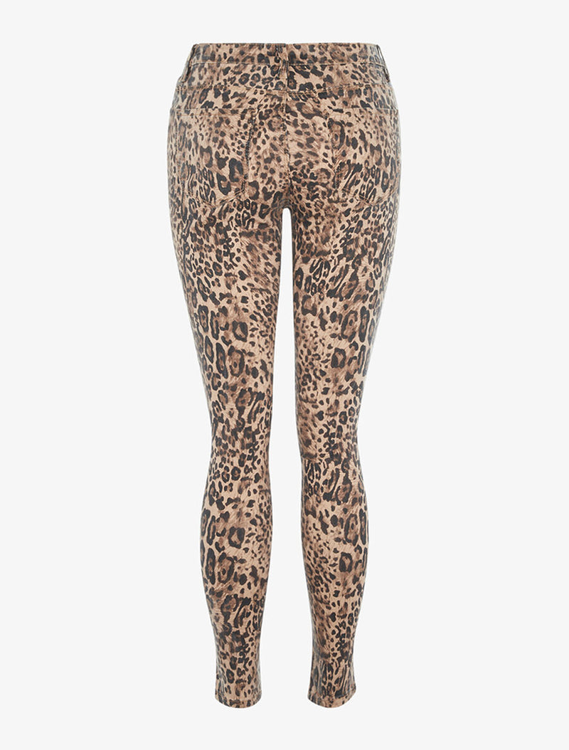 Pantalón mujer marrón estampado leopardo xs sml xl