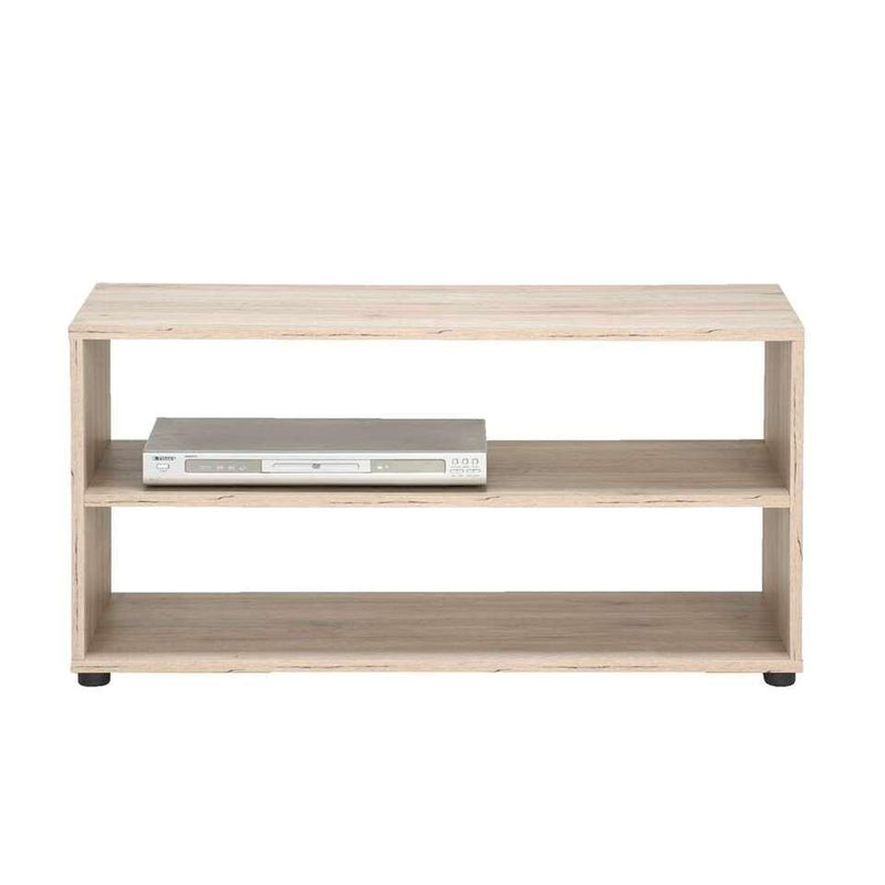 Mueble TV moderno marrón claro Ancho 90 cm Fondo 39 cm Alto 45 cm 