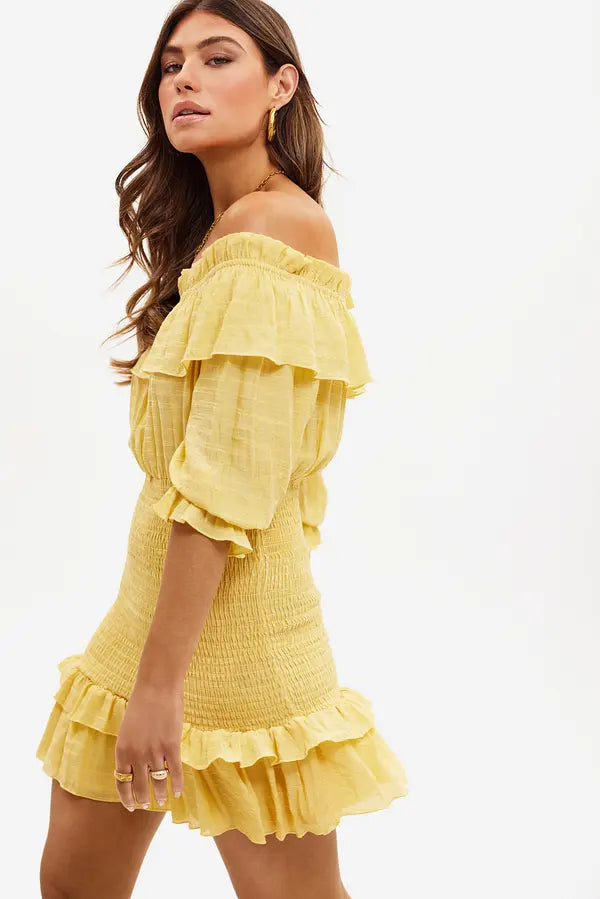 Vestido de mujer amarillo xs sml