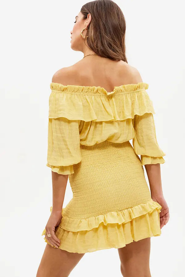 Vestido de mujer amarillo xs sml