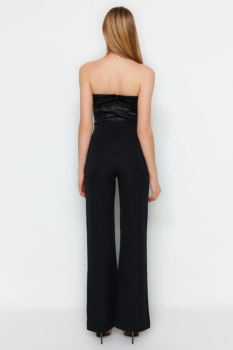 Dames jumpsuit zwart xs s m l xl