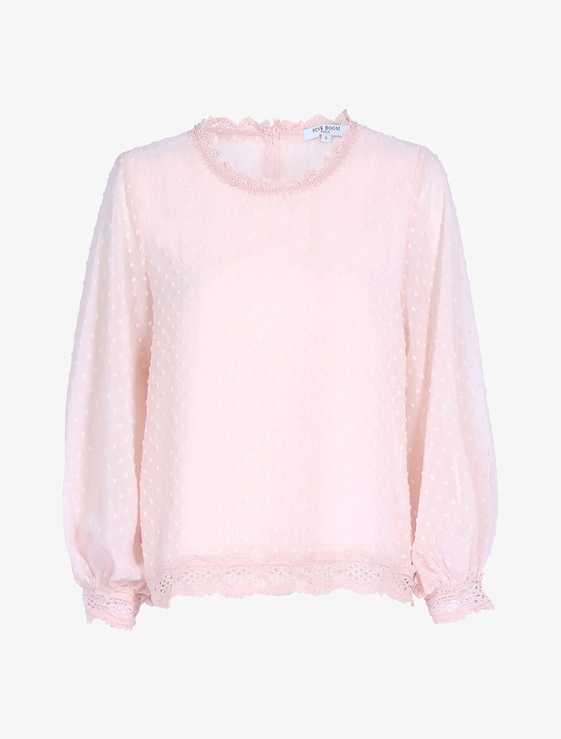 Dames shirt Roze Zwart Wit s m l