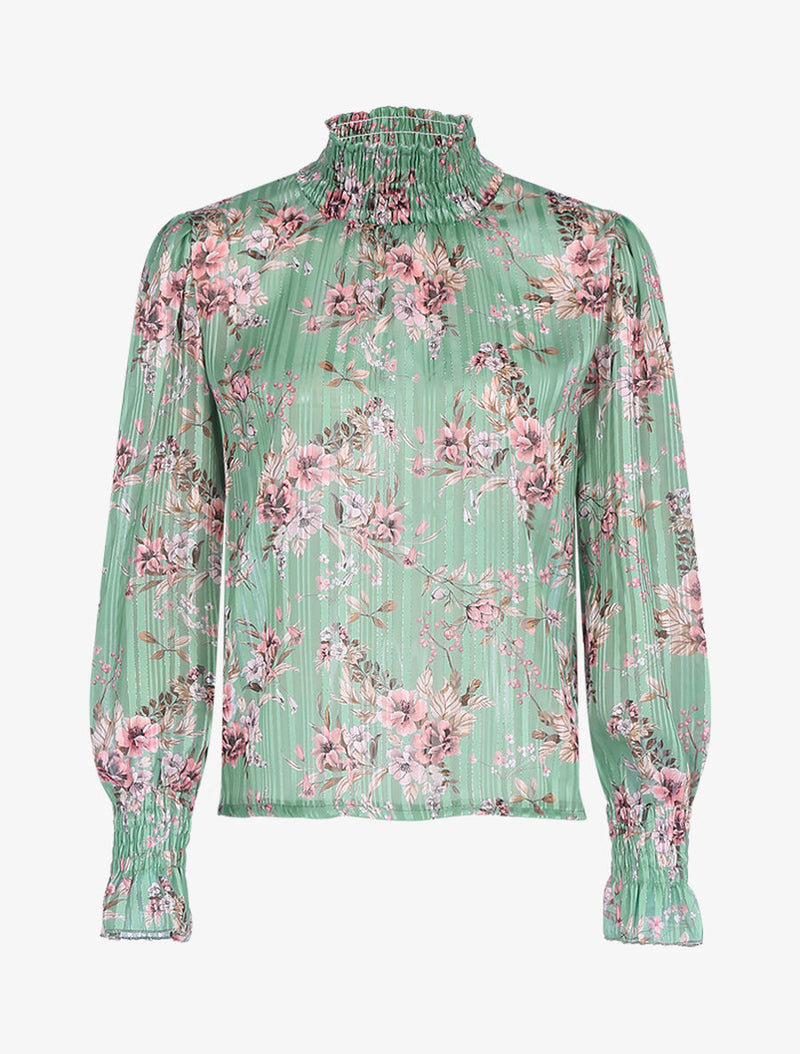 Dames shirt groen zwart wit roze s m l xl