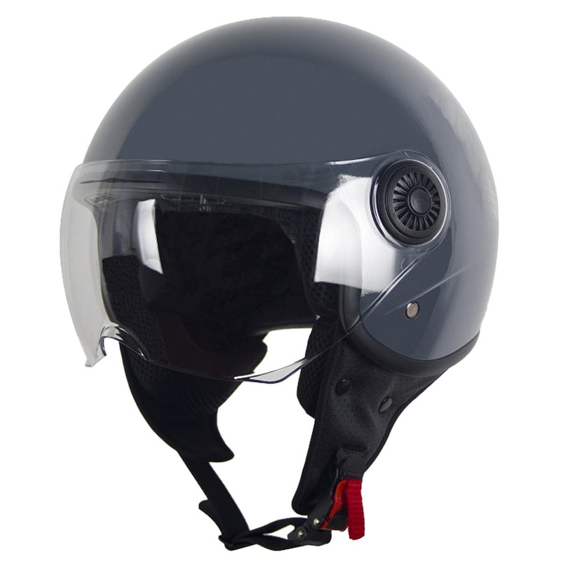 Scooterhelm grijs zwart zwartglans wit xs s m l xl xxl