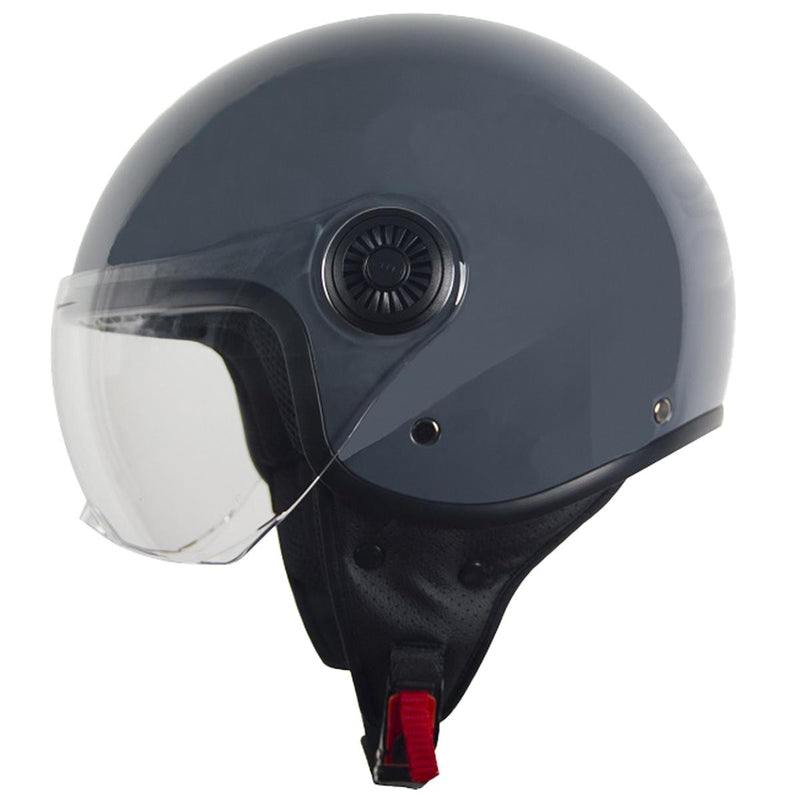 Scooterhelm grijs zwart zwartglans wit xs s m l xl xxl