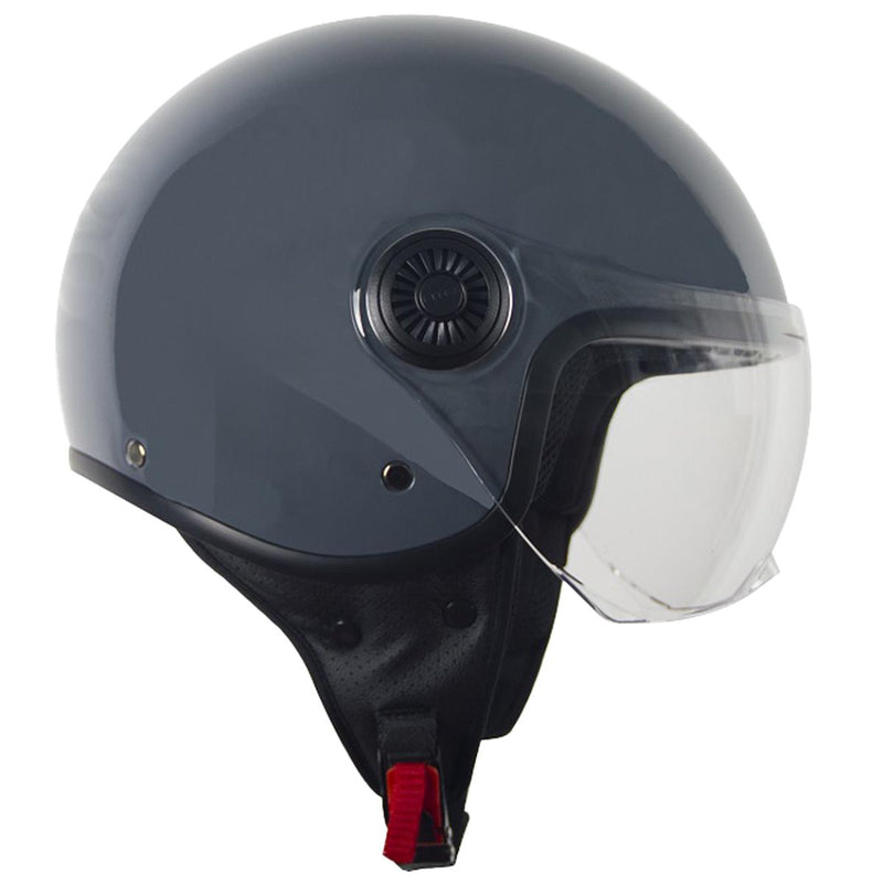 Scooterhelm grijs zwart zwartglans wit xs s m l xl xxl