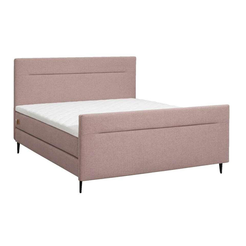 Cama doble con somier 160x200 rosa