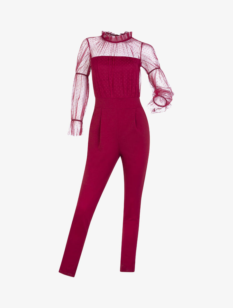 Dames jumpsuit roze rood s m l xl