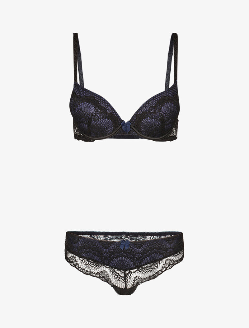 Dames Lingerie set zwart donkerblauw s m l xl