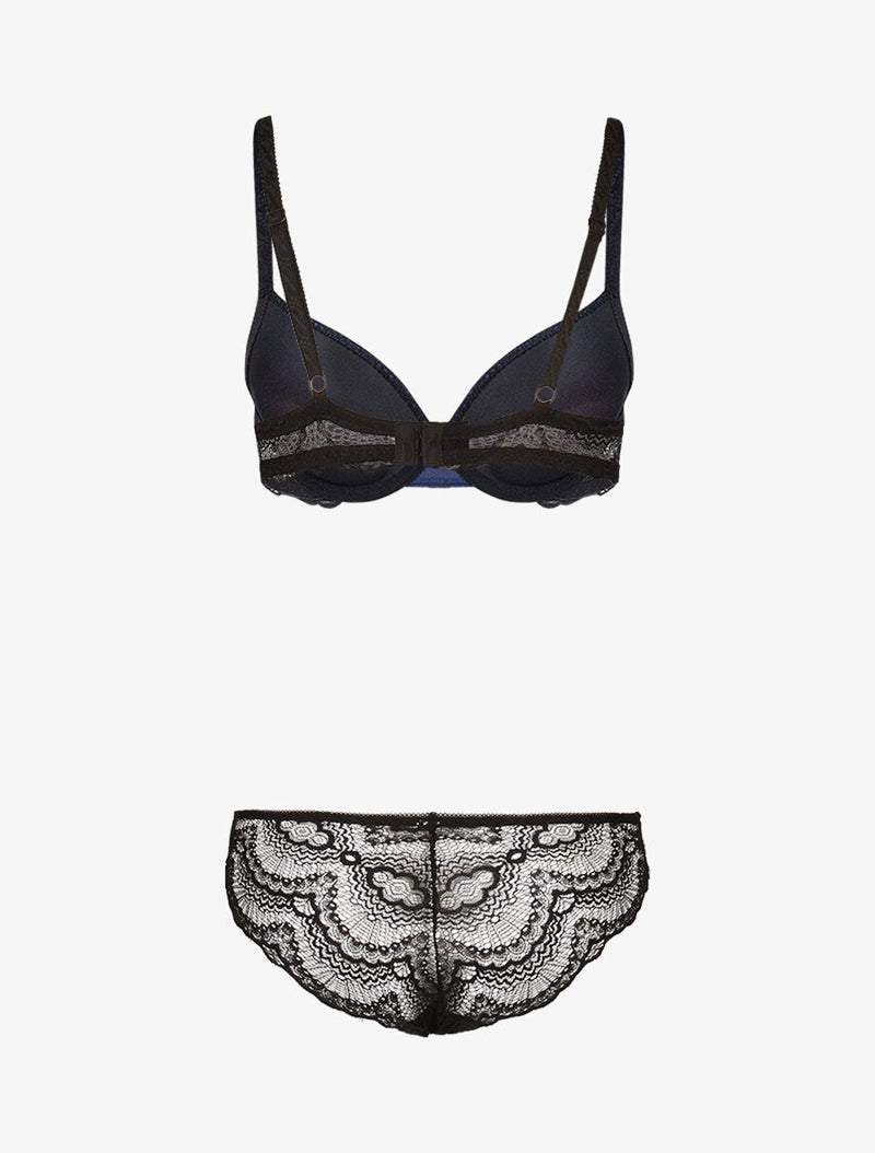 Dames Lingerie set zwart donkerblauw s m l xl