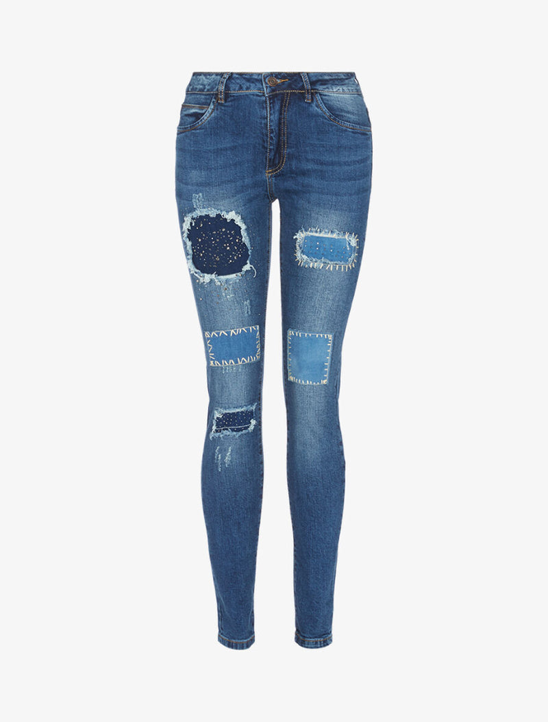 Dames spijkerbroek jeans blauw s m l xl xxl