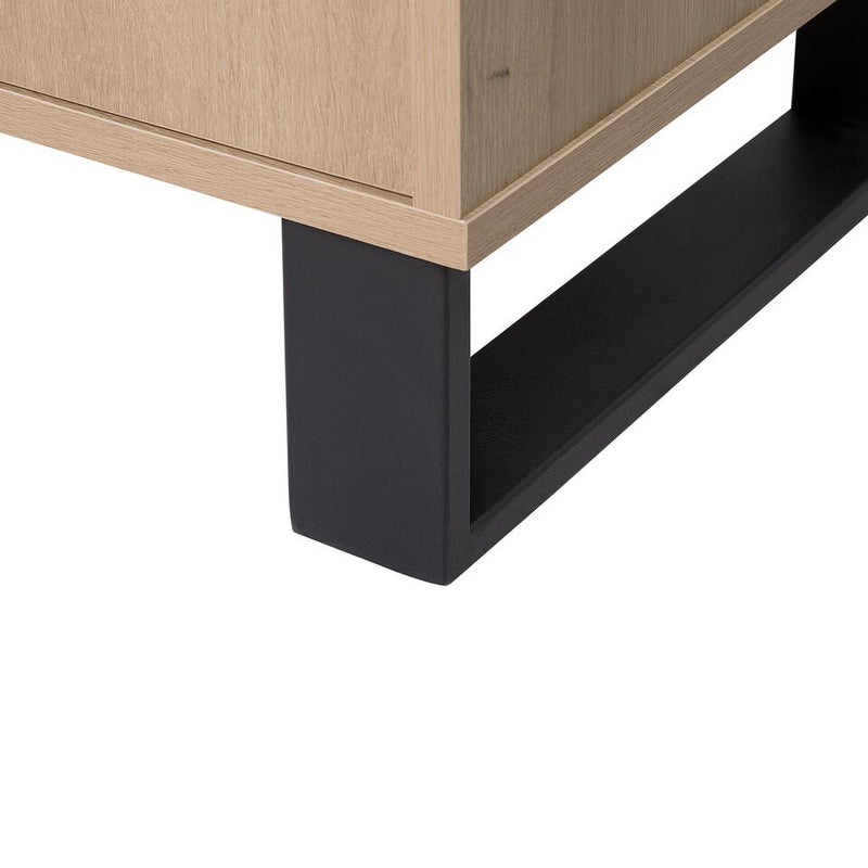 Dressoir wandmeubel landelijk lichtbruin Breedte 145 cm Diepte 39 cm Hoogte 76 cm