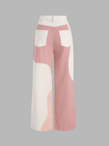 Dames broek roze creme wit xs s m l xl