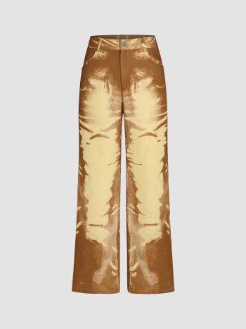 Pantalón mujer dorado xs sml