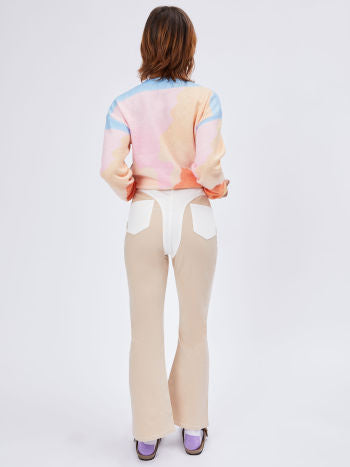 Pantalón mujer blanco caramelo xs sml xl