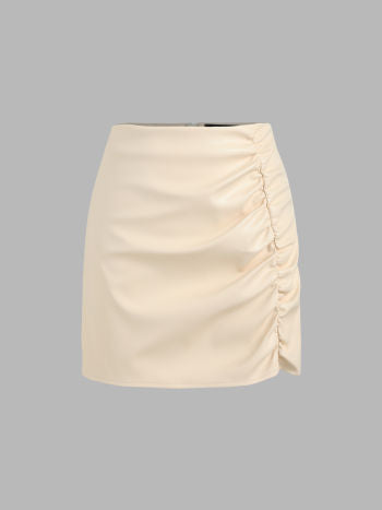 Dames rok leer bruin beige zwart xs s m l xl