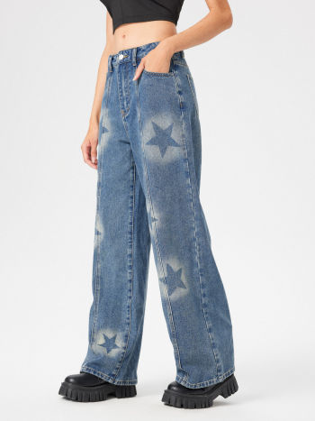 Jeans mujer jeans estampado estrellas azul xs sml xl