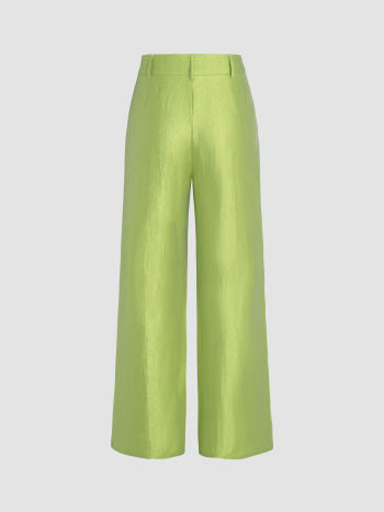 Dames broek wijde pijpen lichtgroen s m l xl