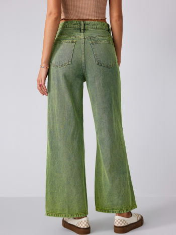 Vaqueros de mujer jeans verde xs sml xl 