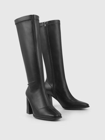 Botas mujer negro símil piel 36 37 38 39 40 41 