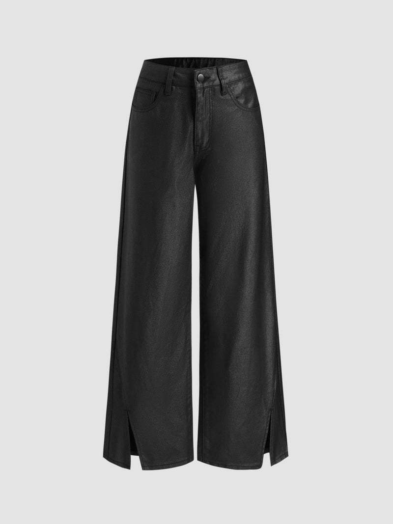 Pantalón mujer cuero negro xxs xs sml xl