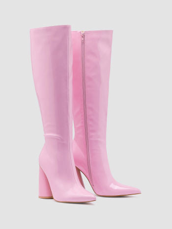 Botas mujer piel rosa 36 37 38 39 40 41