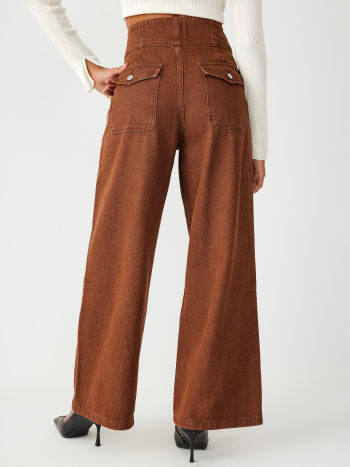 Dames broek bruin xxs xs s m l xl