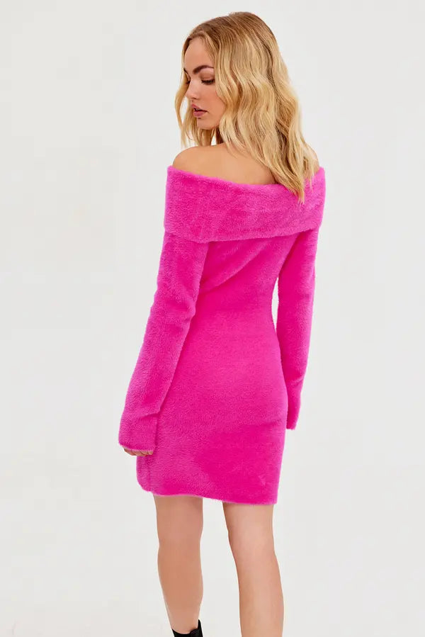 Dames jurk roze xs s m l