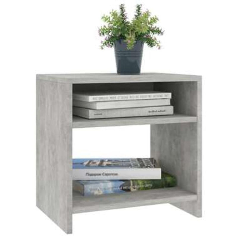 Mesita de noche mueble de dormitorio moderno gris oscuro hormigón gris Ancho 40 cm Fondo 30 cm Alto 40 cm