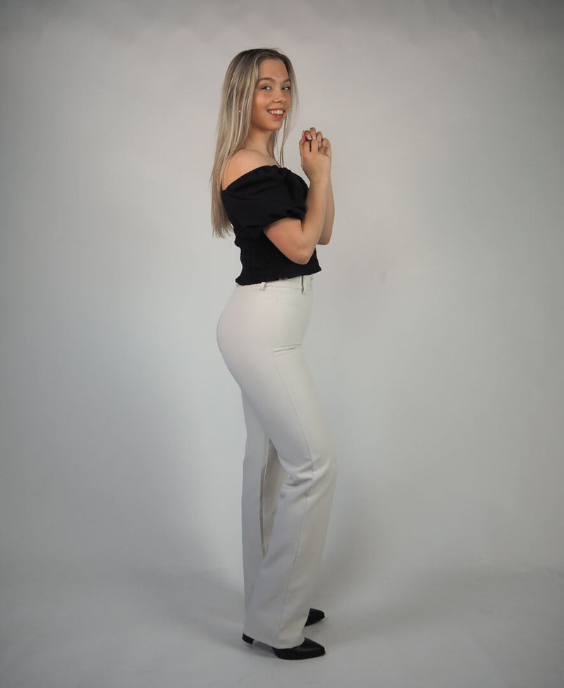 Pantalón de mujer beige claro sml