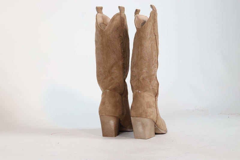 Botas mujer piel marrón claro 36 37 38 39 40 41