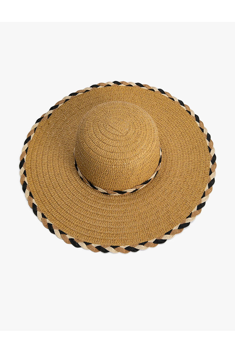 Sombrero de playa para mujer marrón