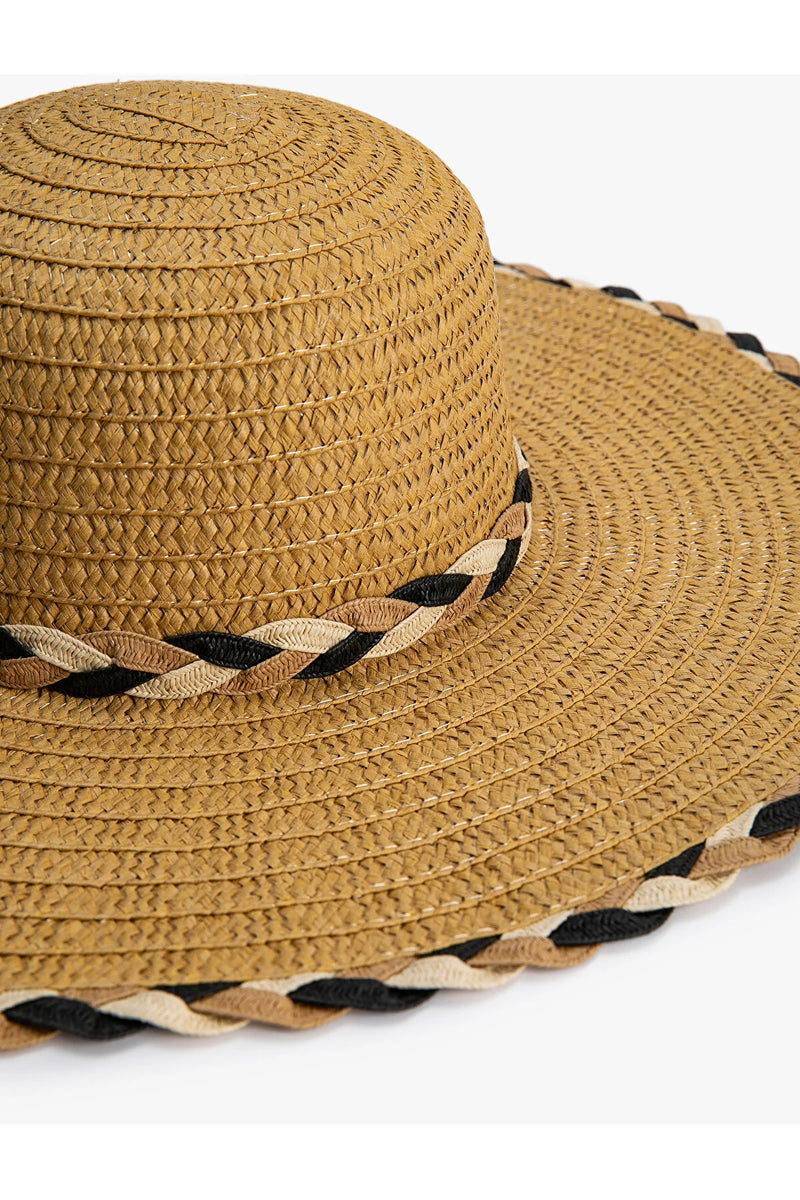 Sombrero de playa para mujer marrón