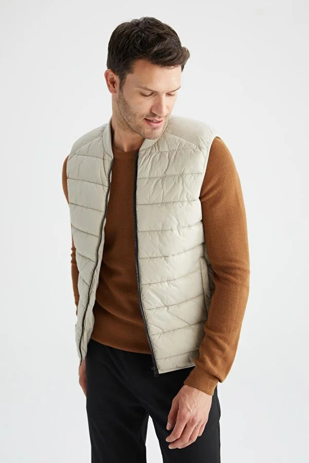 Heren bodywarmer lichtbeige s m l xl