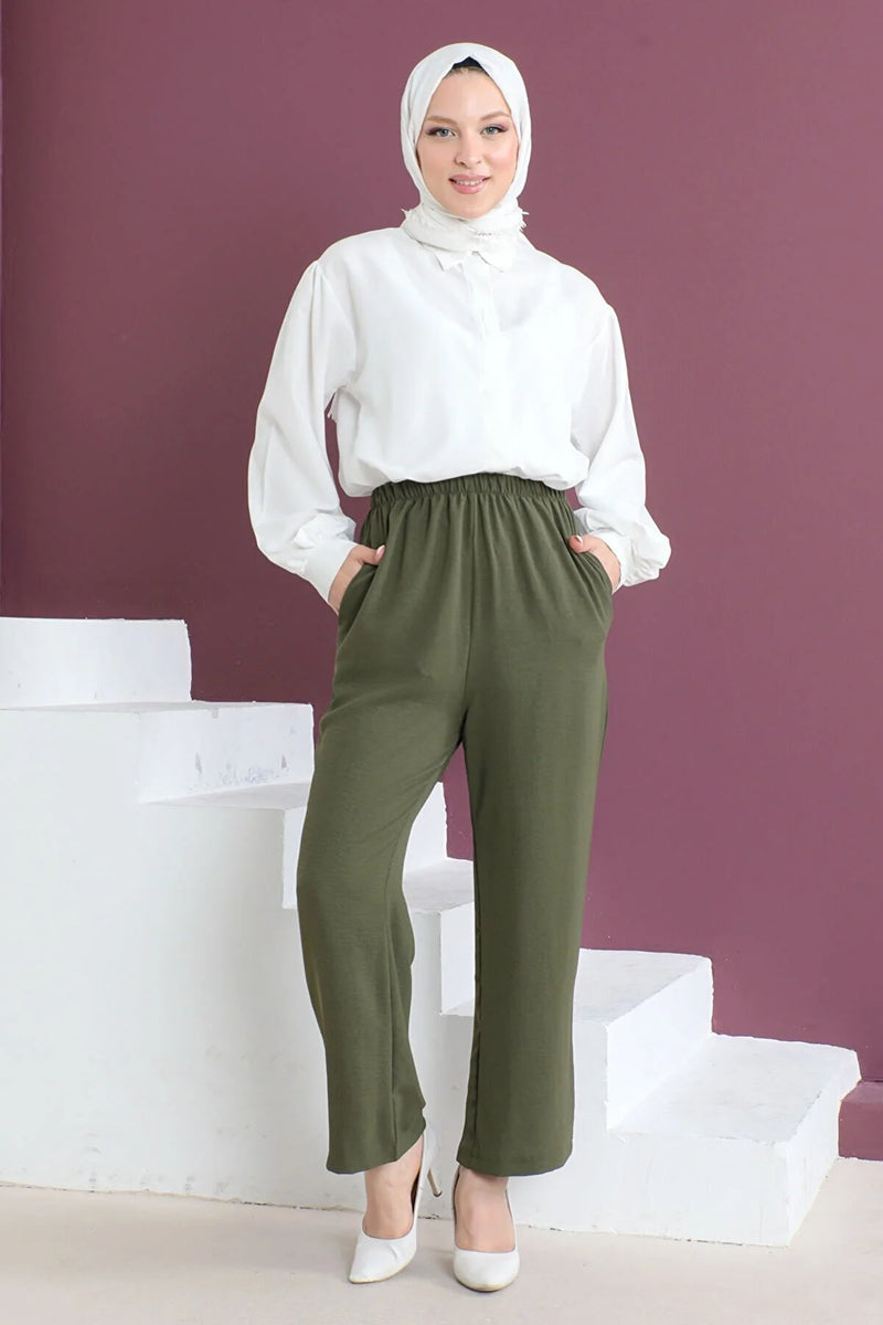 Pantalones de mujer verde menta verde oscuro violeta amarillo verde claro rosa azul sml xl