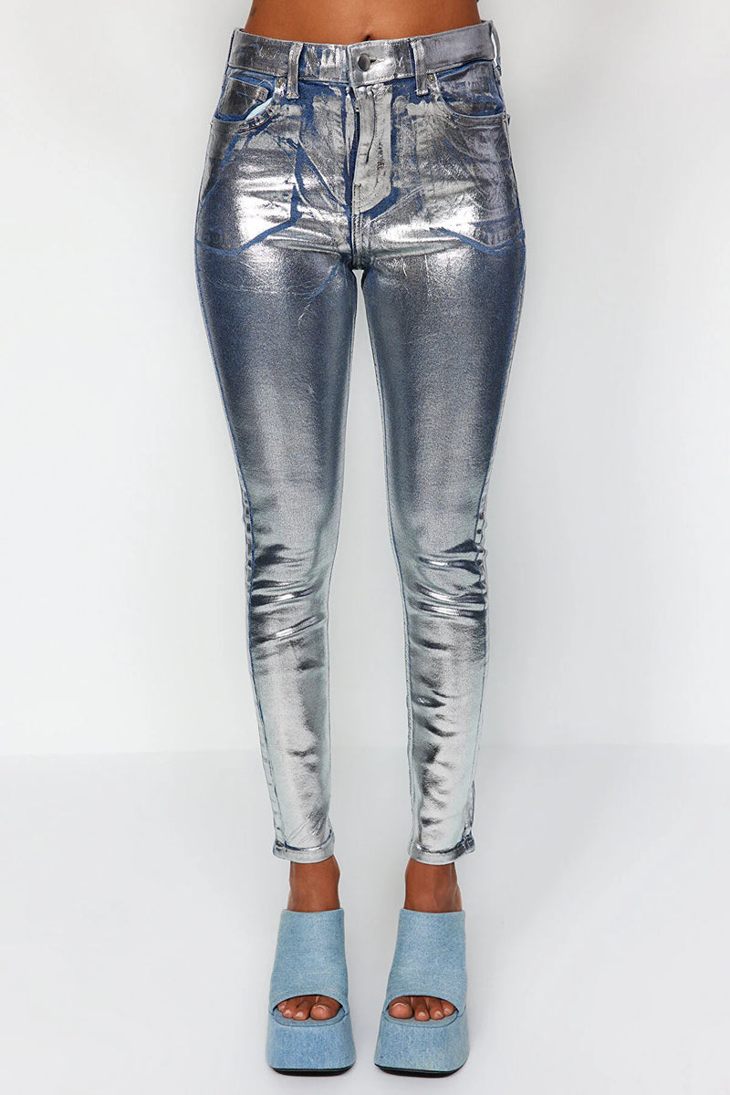 Dames broek zilver xxs xs s m l xl