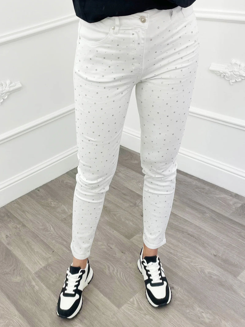 Dames broek zwart wit xs s m  l xl